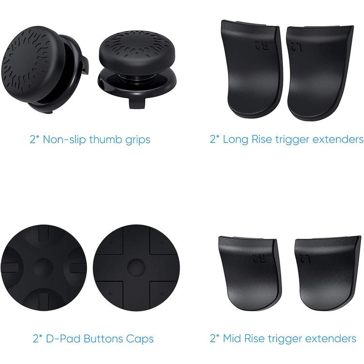 XDcase 8-in-1 Set For PS5 Controller L2/R2 Triggers Extenders & D-pad Caps & Thumb Grips