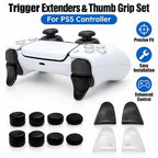 XDcase 12-in-1 Set For PS5 Controller L2/R2 Triggers Extenders & Anti-slip Thumb Grips