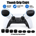 XDcase 12-in-1 Set For PS5 Controller L2/R2 Triggers Extenders & Anti-slip Thumb Grips