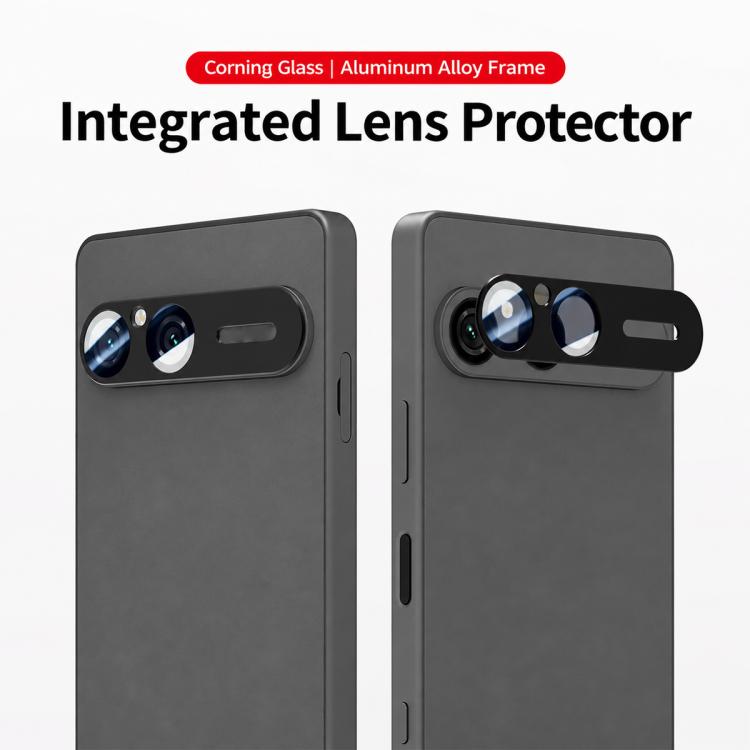 XDcase Frosted Armor Metal + Tempered Glass Camera Lens Film, For Sony Xperia 10 VIII, For Sony Xperia 10 VII