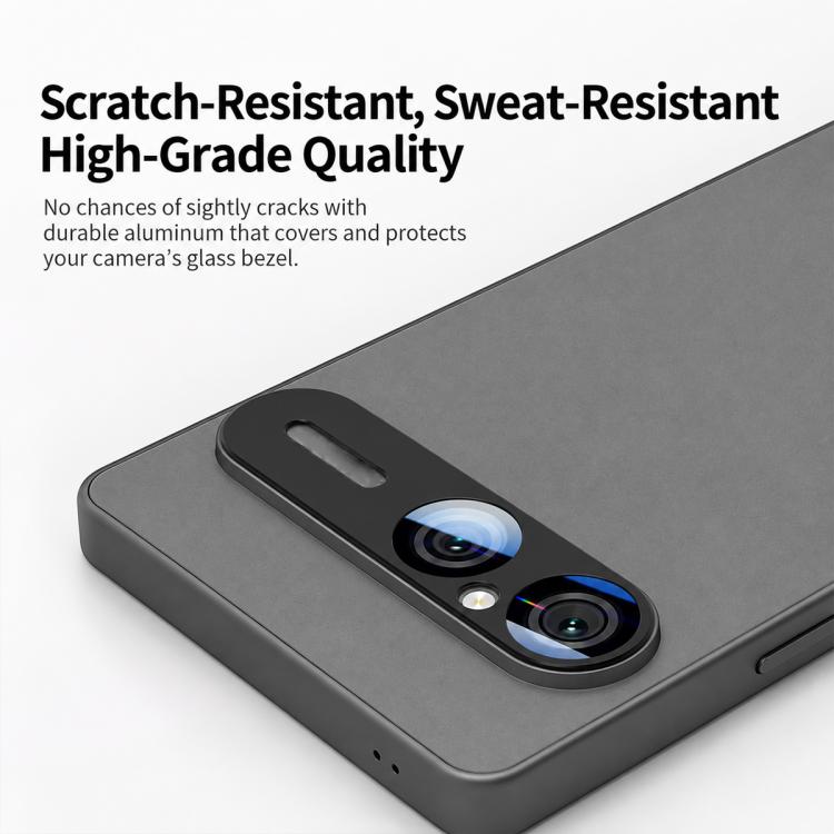 XDcase Frosted Armor Metal + Tempered Glass Camera Lens Film, For Sony Xperia 10 VIII, For Sony Xperia 10 VII