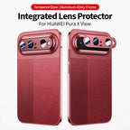 XDcase Frosted Armor Metal + Tempered Glass Camera Lens Film, For Huawei Pura X View