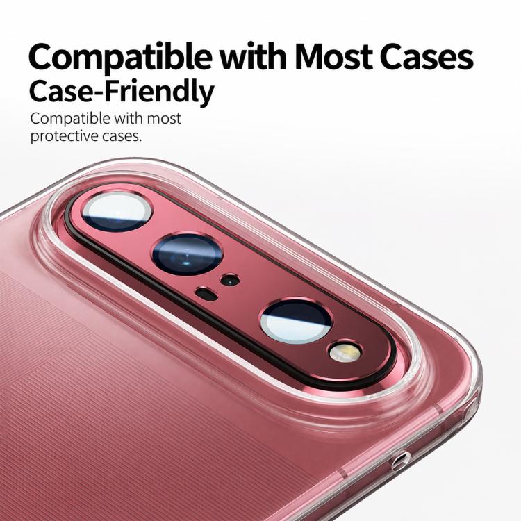 XDcase Frosted Armor Metal + Tempered Glass Camera Lens Film, For Huawei Pura X View