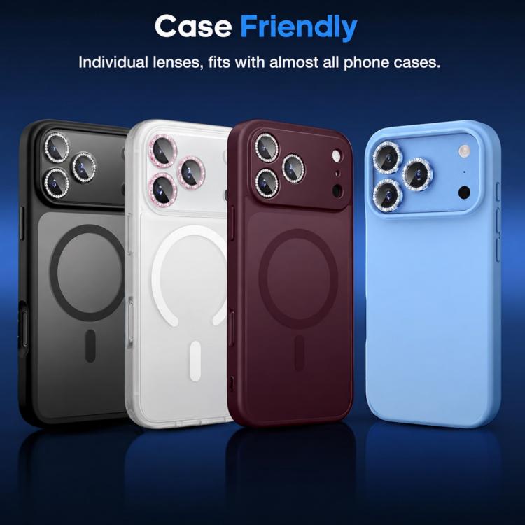 XDcase AF + AR Hawkeye Bling Camera Lens Protector, For iPhone 18 Pro, For iPhone 18 Pro Max