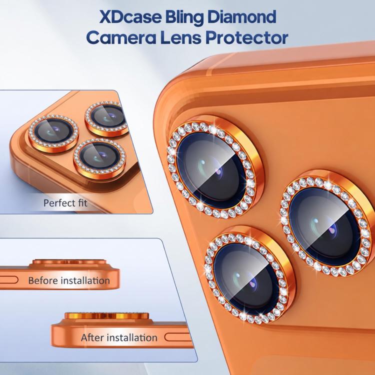 XDcase AF + AR Hawkeye Bling Camera Lens Protector, For iPhone 17 Pro Max, For iPhone 17 Pro