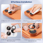 XDcase AF + AR Hawkeye Bling Camera Lens Protector, For iPhone 17 Pro Max, For iPhone 17 Pro