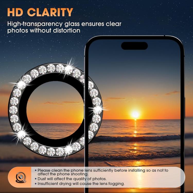 XDcase AF + AR Hawkeye Bling Camera Lens Protector, For iPhone 16 Pro Max, For iPhone 16 Pro