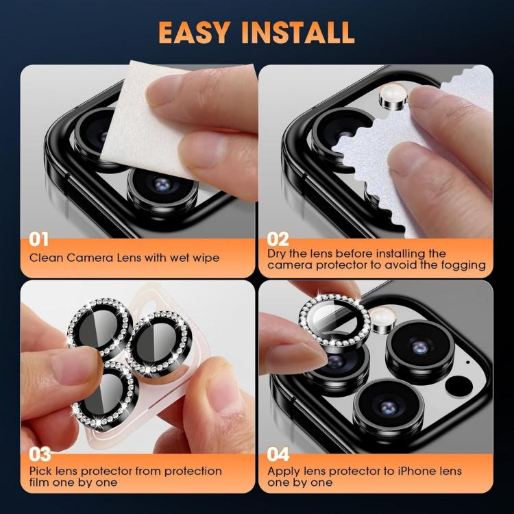 XDcase AF + AR Hawkeye Bling Camera Lens Protector, For iPhone 16 Pro Max, For iPhone 16 Pro