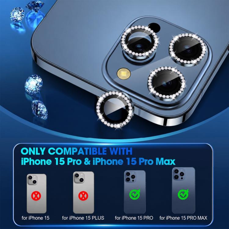 XDcase AF + AR Hawkeye Bling Camera Lens Protector, For iPhone 15 Pro Max, For iPhone 15 Pro