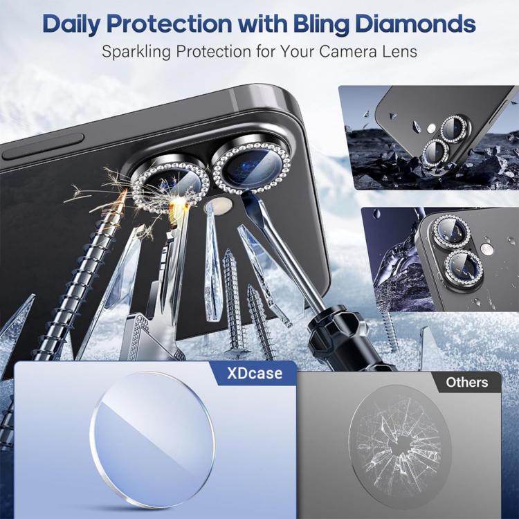 XDcase AF + AR Hawkeye Bling Camera Lens Protector, For iPhone 17