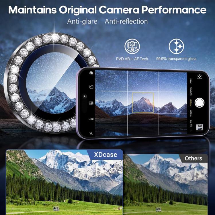 XDcase AF + AR Hawkeye Bling Camera Lens Protector, For iPhone 17