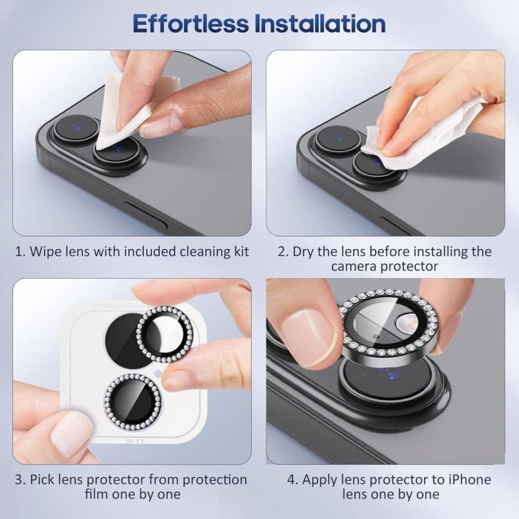 XDcase AF + AR Hawkeye Bling Camera Lens Protector, For iPhone 17