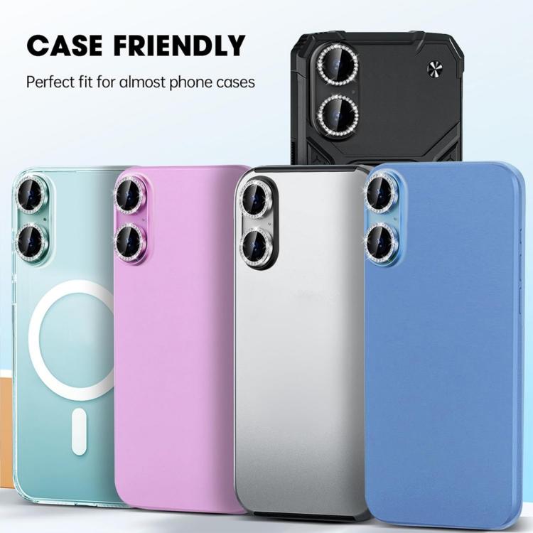 XDcase AF + AR Hawkeye Bling Camera Lens Protector, For iPhone 16 / 16 Plus