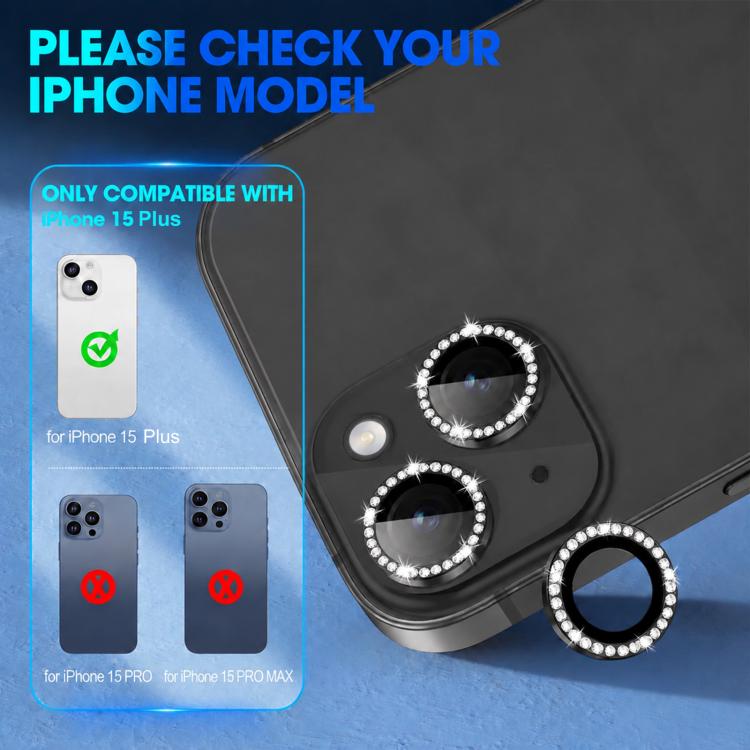 XDcase AF + AR Hawkeye Bling Camera Lens Protector, For iPhone 15 Plus, For iPhone 15