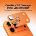 XDcase Bling Frosted Armor Metal + Tempered Glass Camera Lens Protector, For iPhone 17 Pro Max, For iPhone 17 Pro