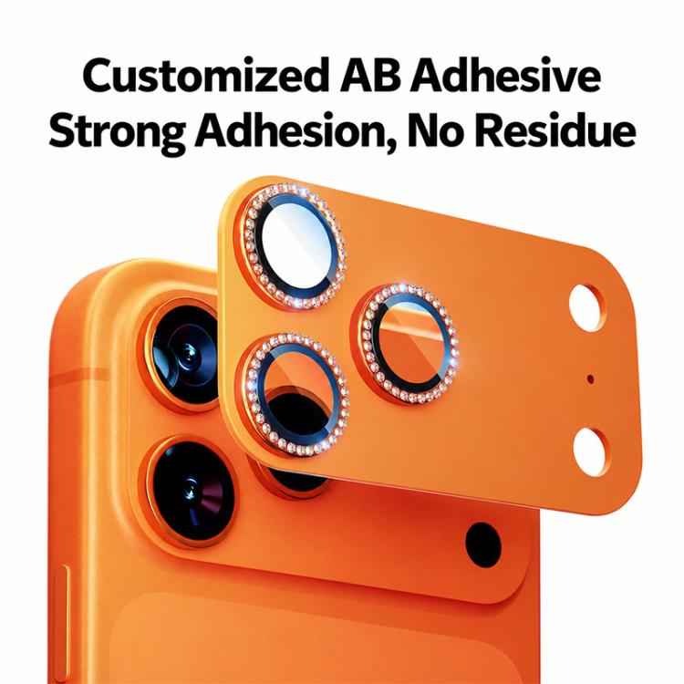XDcase Bling Frosted Armor Metal + Tempered Glass Camera Lens Protector, For iPhone 17 Pro Max, For iPhone 17 Pro