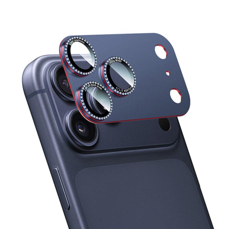 XDcase Bling Frosted Armor Metal + Tempered Glass Camera Lens Protector, For iPhone 17 Pro Max, For iPhone 17 Pro