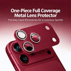 XDcase Bling Frosted Armor Metal + Tempered Glass Camera Lens Protector, For iPhone 18 Pro, For iPhone 18 Pro Max