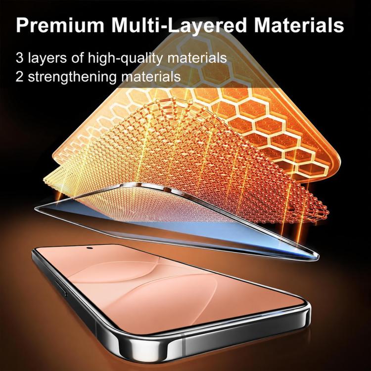 XDcase 2 PCS/Pack Silk-Printed HD Tempered Glass Film Support Fingerprint Unlock, For OPPO Find X10 Pro Max
