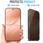 XDcase 2 PCS/Pack Silk-Printed Anti-Spy Tempered Glass Screen Protector Support Fingerprint Unlock, For OPPO Find X10 Pro Max