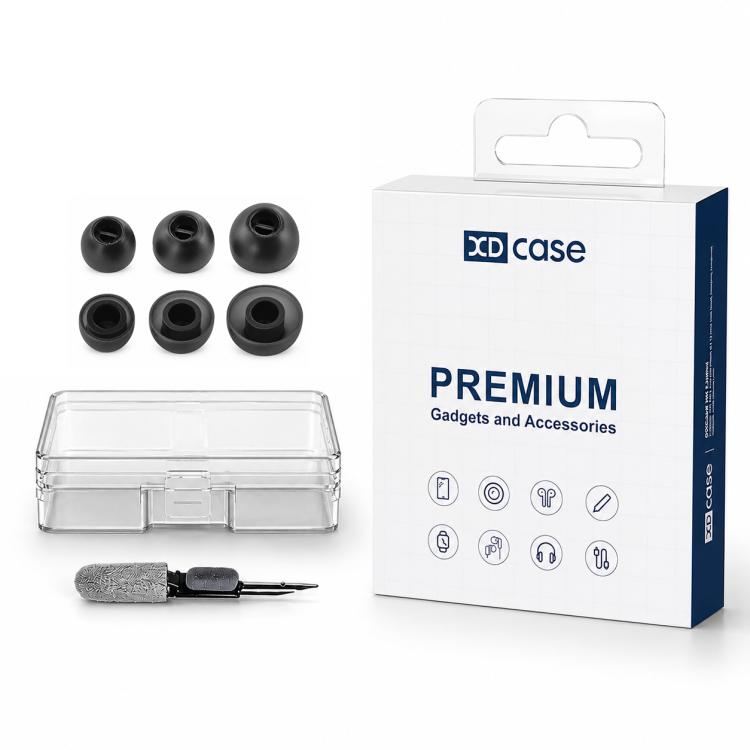 XDcase 3 Pairs Replacement Silicone Ear Tips Kit, S/M/L Size, Cleaning Brush Color Random, For Bowers & Wilkins Pi8 / Pi7 S2