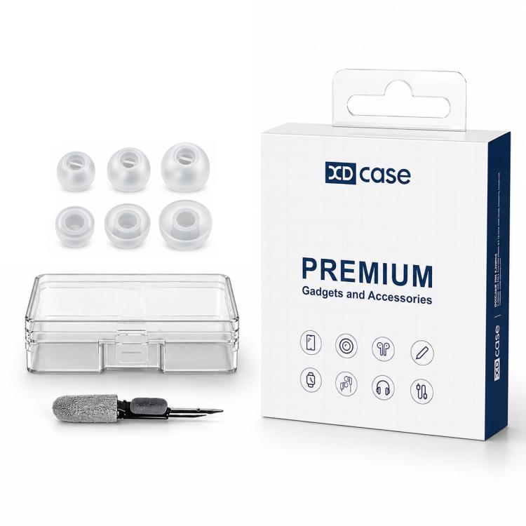 XDcase 3 Pairs Replacement Silicone Ear Tips Kit, S/M/L Size, Cleaning Brush Color Random, For Bowers & Wilkins Pi8 / Pi7 S2