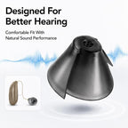 XDcase 10 Pairs Tulip Design Semi-open RIC Hearing Aid Domes Kit, L Size, For Phonak Hearing Aid, L Size Tulip Design