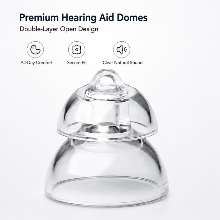 XDcase 10 Pairs Silicone MiniFit Power Domes Kit with Cleaning Tools & Carry Case, M Size, M Size MiniFit