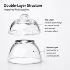 XDcase 10 Pairs Silicone MiniFit Power Domes Kit with Cleaning Tools & Carry Case, L Size, L Size MiniFit
