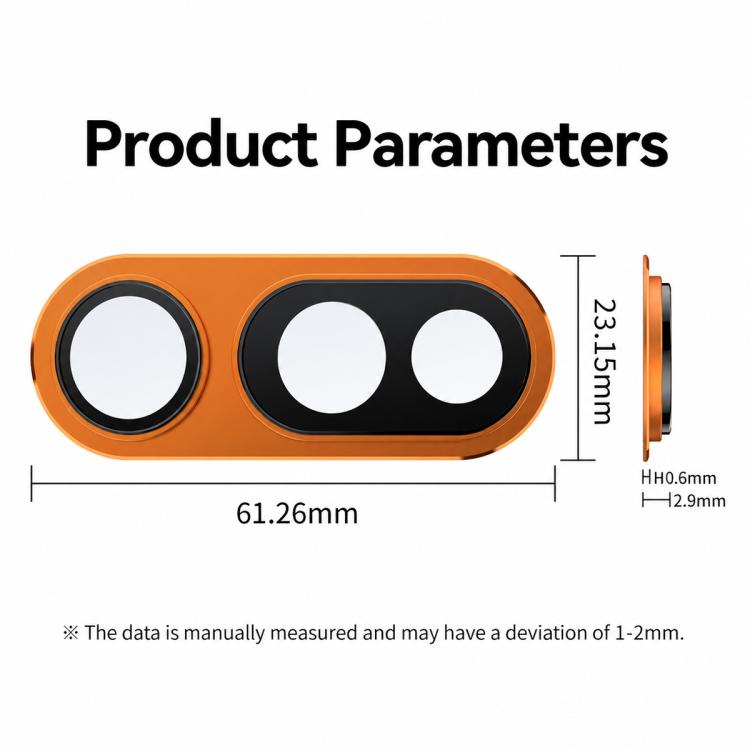 XDcase Dual-color Stepped Integrated Metal + Tempered Glass Lens Protector, For Honor Magic8 Pro Air 5G