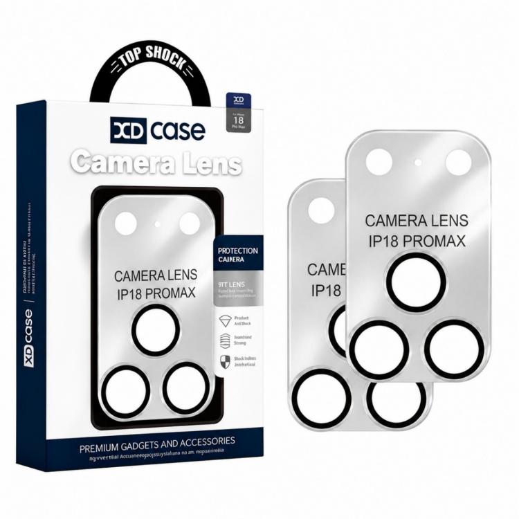 XDcase 2 PCS/Pack Integrated Translucent Frosted Acrylic Camera Lens Protector, For iPhone 18 Pro, For iPhone 18 Pro Max