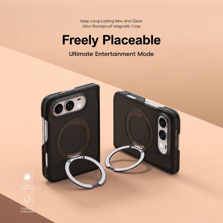 XDcase Frosted Rotating Holder Magnetic Phone Case with Hinge Guard, For iPhone Duo