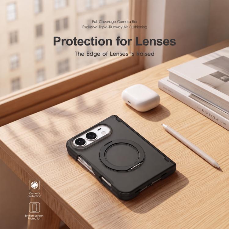 XDcase Frosted Rotating Holder Magnetic Phone Case with Hinge Guard, For iPhone Duo