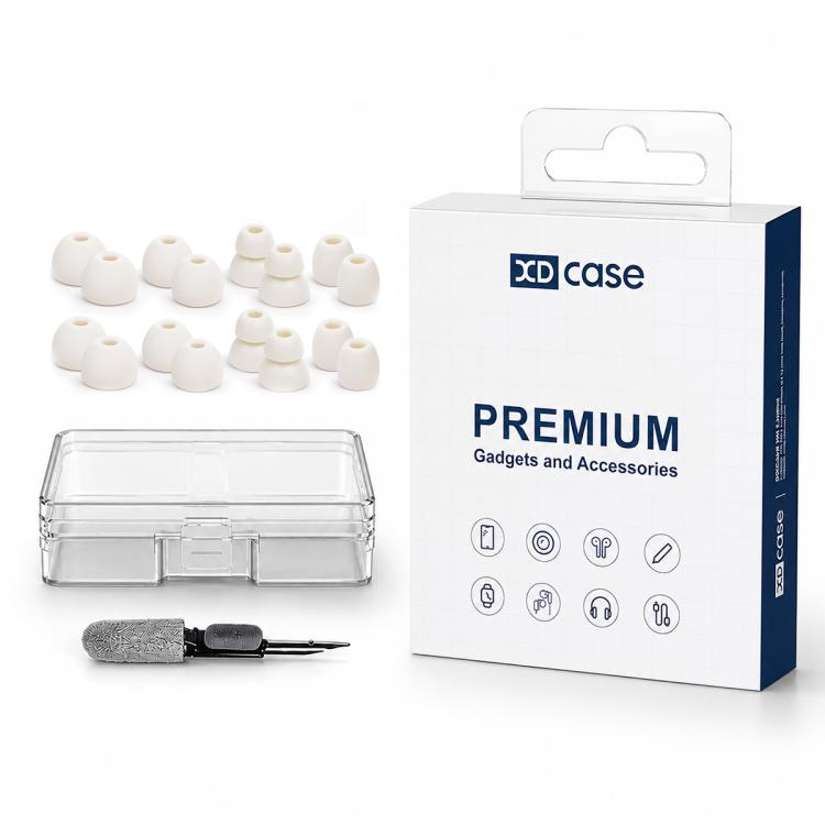 XDcase 8 Pairs/Pack Silicone Ear Tips Kit, Size S/M/L/Double Flange, Cleaning Brush Color Random, For Beats Powerbeats Pro