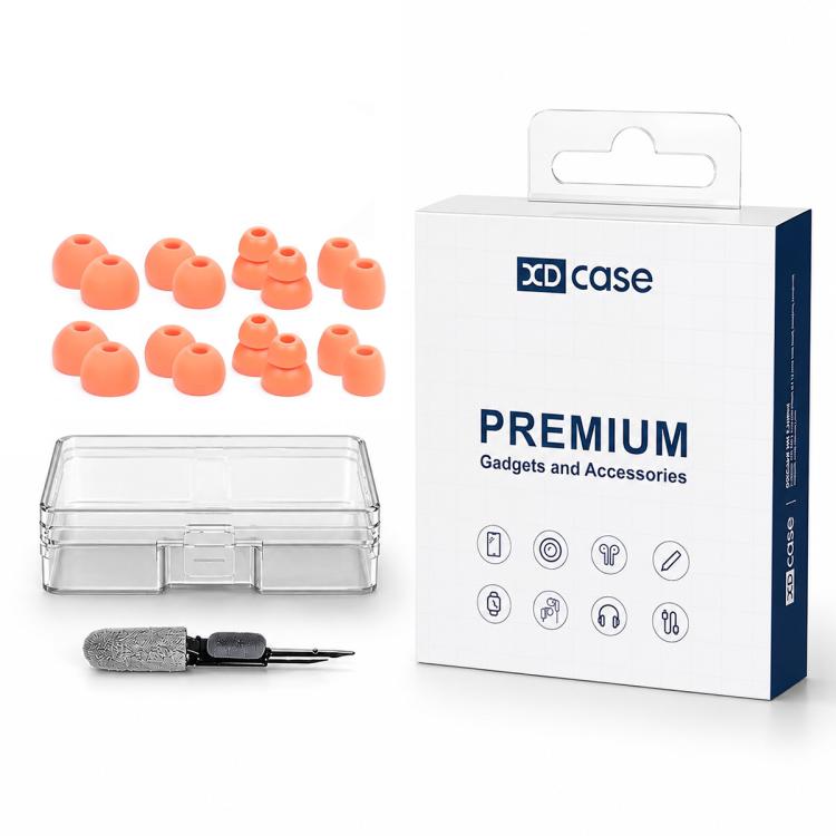 XDcase 8 Pairs/Pack Silicone Ear Tips Kit, Size S/M/L/Double Flange, Cleaning Brush Color Random, For Beats Powerbeats Pro