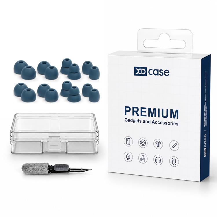 XDcase 8 Pairs/Pack Silicone Ear Tips Kit, Size S/M/L/Double Flange, Cleaning Brush Color Random, For Beats Powerbeats Pro