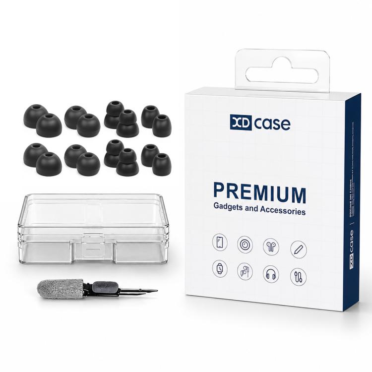 XDcase 8 Pairs/Pack Silicone Ear Tips Kit, Size S/M/L/Double Flange, Cleaning Brush Color Random, For Beats Powerbeats Pro