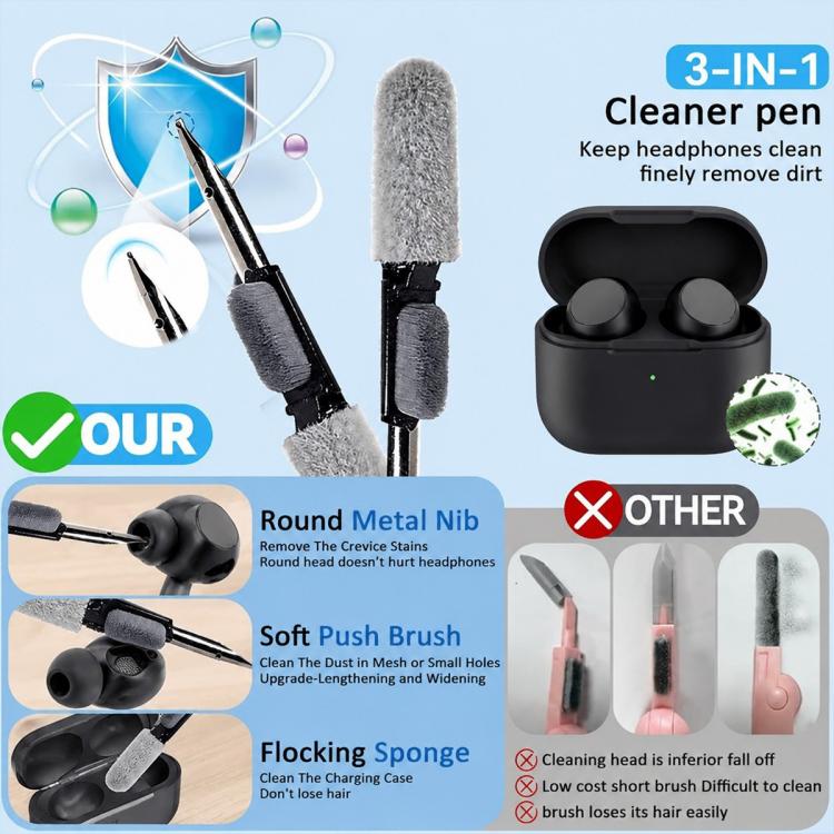 XDcase 8 Pairs/Pack Silicone Ear Tips Kit, Size S/M/L/Double Flange, Cleaning Brush Color Random, For Beats Powerbeats Pro