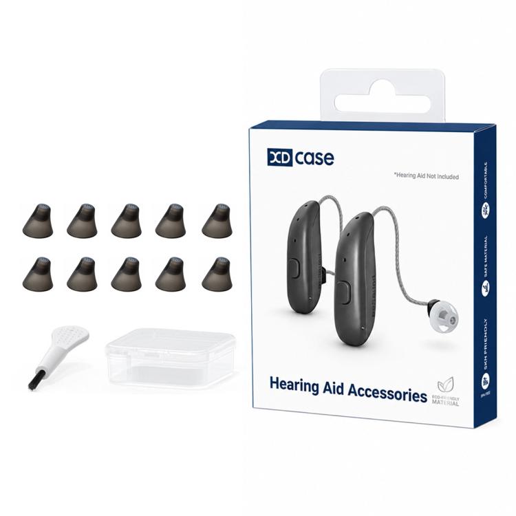 XDcase 10 PCS/Pack Silicone Vented Hearing Aid Sleeves Kit Compatible with Signia 3.0 Receivers, XS, S, M, L