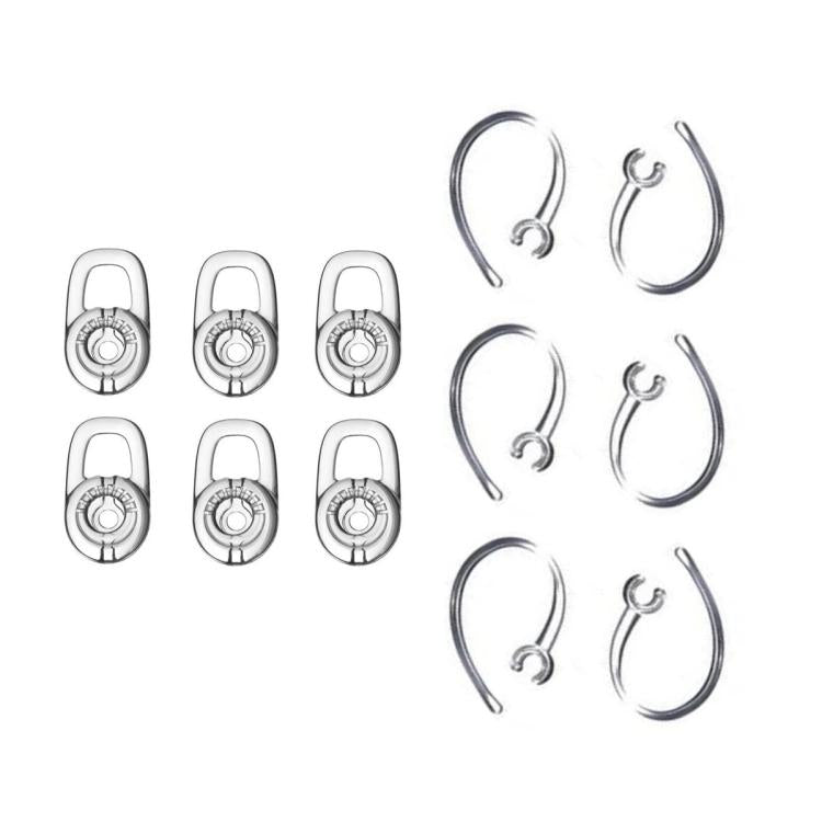 XDcase 12 PCS/Pack Silicone Ear Tips & Ear Hooks Kit, M Size, Cleaning Brush Color Random, M Size