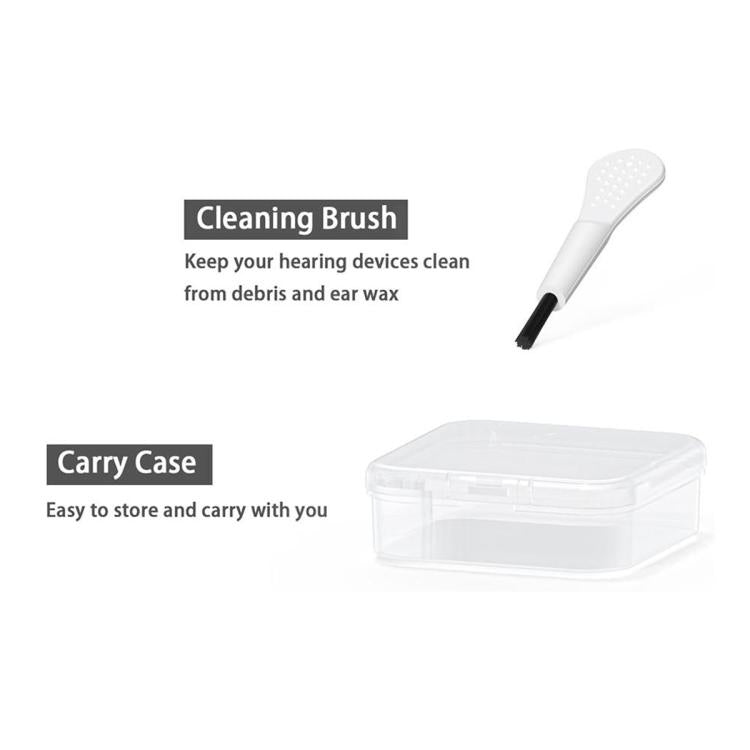 XDcase 12 PCS/Pack Silicone Ear Tips & Ear Hooks Kit, M Size, Cleaning Brush Color Random, M Size