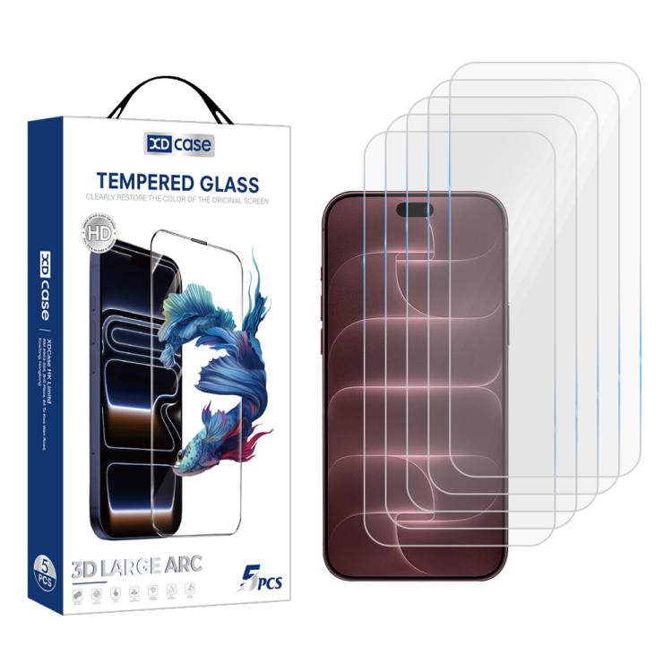 XDcase 5 PCS/Pack High Alumina Tempered Glass Screen Protector, For iPhone Duo Outer Screen, For iPhone 18 Pro / 17 Pro, For iPhone 18 Pro Max/17Pro Max, For iPhone 17e/16e/14/13/13 Pro, For iPhone 17 / 16 Pro, For iPhone Air, For iPhone 16 Pro Max    ...
