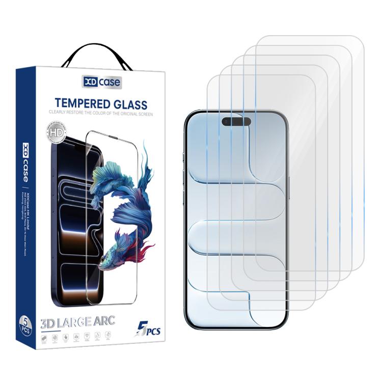XDcase 5 PCS/Pack High Alumina Tempered Glass Screen Protector, For iPhone Duo Outer Screen, For iPhone 18 Pro / 17 Pro, For iPhone 18 Pro Max/17Pro Max, For iPhone 17e/16e/14/13/13 Pro, For iPhone 17 / 16 Pro, For iPhone Air, For iPhone 16 Pro Max    ...