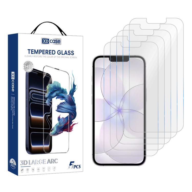 XDcase 5 PCS/Pack High Alumina Tempered Glass Screen Protector, For iPhone Duo Outer Screen, For iPhone 18 Pro / 17 Pro, For iPhone 18 Pro Max/17Pro Max, For iPhone 17e/16e/14/13/13 Pro, For iPhone 17 / 16 Pro, For iPhone Air, For iPhone 16 Pro Max    ...