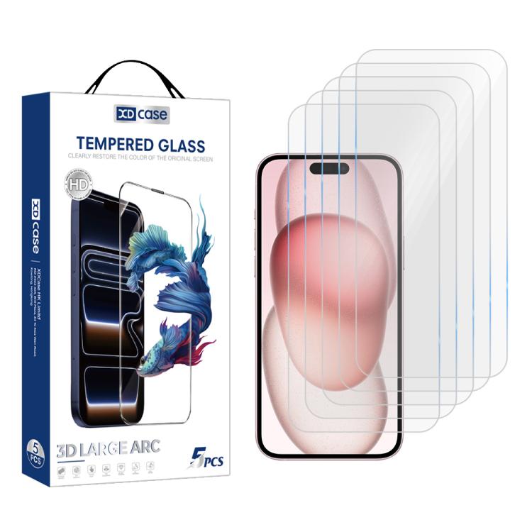 XDcase 5 PCS/Pack High Alumina Tempered Glass Screen Protector, For iPhone Duo Outer Screen, For iPhone 18 Pro / 17 Pro, For iPhone 18 Pro Max/17Pro Max, For iPhone 17e/16e/14/13/13 Pro, For iPhone 17 / 16 Pro, For iPhone Air, For iPhone 16 Pro Max    ...