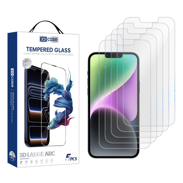 XDcase 5 PCS/Pack High Alumina Tempered Glass Screen Protector, For iPhone Duo Outer Screen, For iPhone 18 Pro / 17 Pro, For iPhone 18 Pro Max/17Pro Max, For iPhone 17e/16e/14/13/13 Pro, For iPhone 17 / 16 Pro, For iPhone Air, For iPhone 16 Pro Max    ...