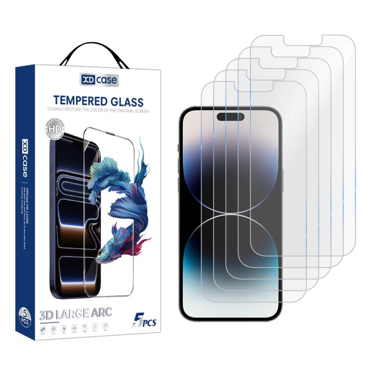 XDcase 5 PCS/Pack High Alumina Tempered Glass Screen Protector, For iPhone Duo Outer Screen, For iPhone 18 Pro / 17 Pro, For iPhone 18 Pro Max/17Pro Max, For iPhone 17e/16e/14/13/13 Pro, For iPhone 17 / 16 Pro, For iPhone Air, For iPhone 16 Pro Max    ...