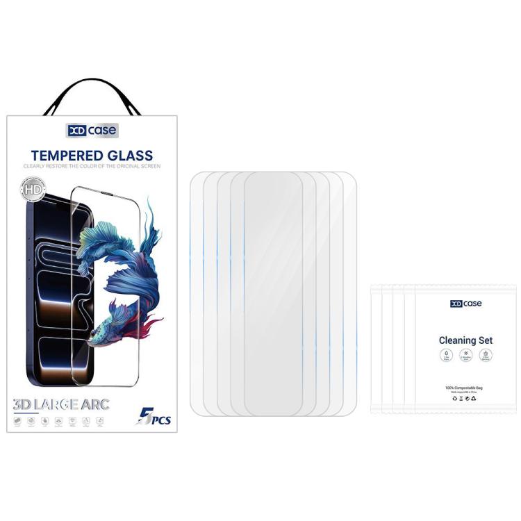 XDcase 5 PCS/Pack High Alumina Tempered Glass Screen Protector, For iPhone Duo Outer Screen, For iPhone 18 Pro / 17 Pro, For iPhone 18 Pro Max/17Pro Max, For iPhone 17e/16e/14/13/13 Pro, For iPhone 17 / 16 Pro, For iPhone Air, For iPhone 16 Pro Max    ...