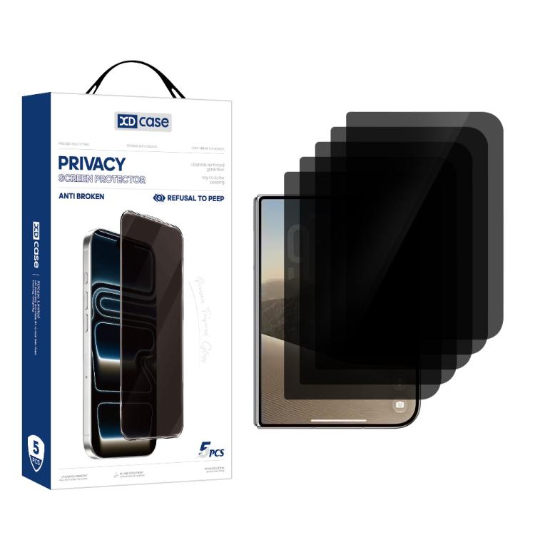 XDcase 5 PCS/Pack Anti-Peep High Alumina Tempered Glass Screen Protector, For iPhone Duo Outer Screen, For iPhone 18 Pro / 17 Pro, For iPhone 18 Pro Max / 17 Pro Max, For iPhone 17e/16e/14/13/13 Pro, For iPhone 17 / 16 Pro, For iPhone Air              ...