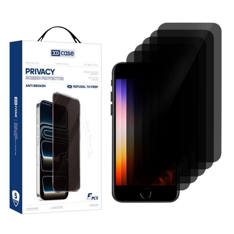 XDcase 5 PCS/Pack Anti-Peep High Alumina Tempered Glass Screen Protector, For iPhone Duo Outer Screen, For iPhone 18 Pro / 17 Pro, For iPhone 18 Pro Max / 17 Pro Max, For iPhone 17e/16e/14/13/13 Pro, For iPhone 17 / 16 Pro, For iPhone Air              ...